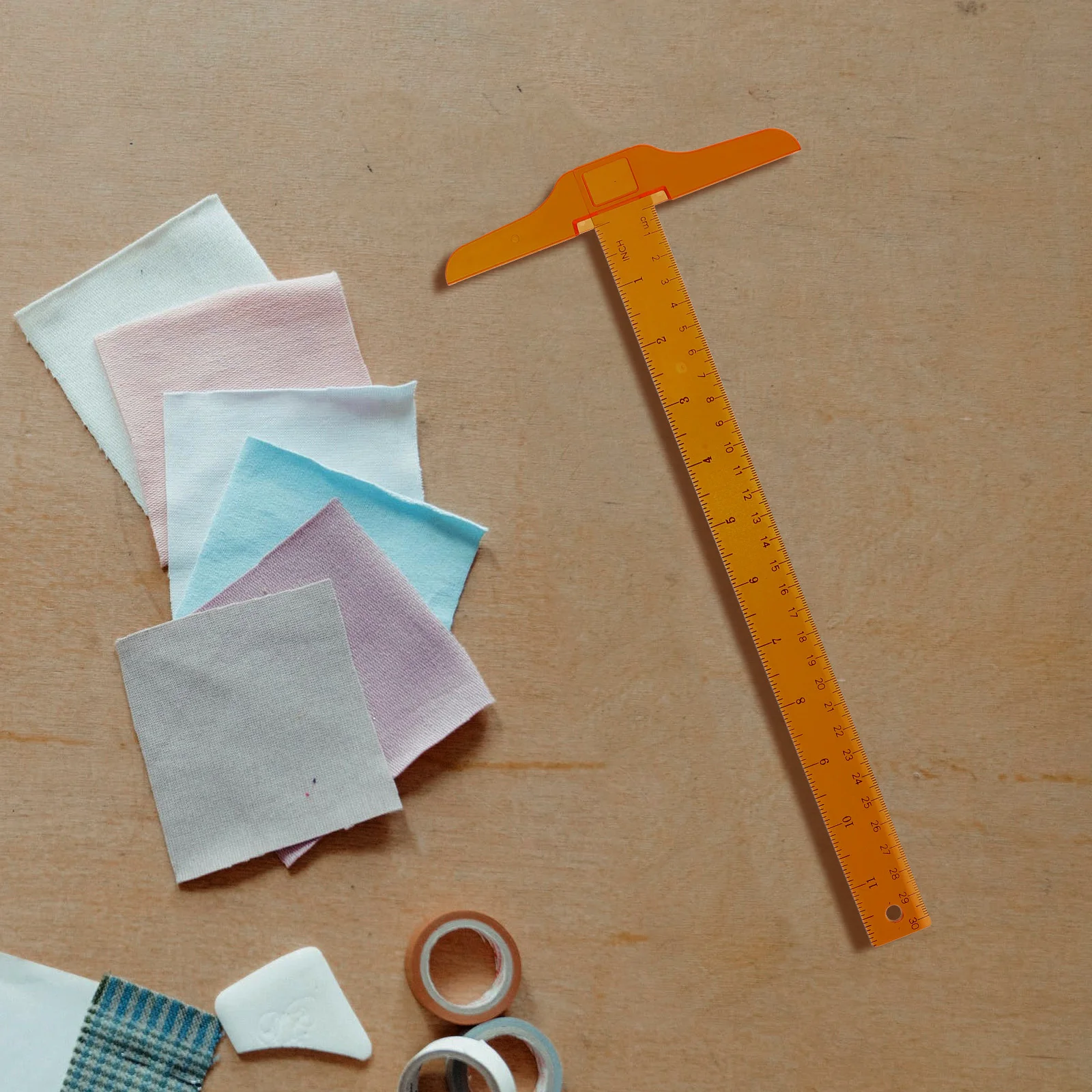 2 قطعة T شكل حاكم واضح أداة قياس دقيقة للفصول الدراسية مكتب تخطيط المنزل لوازم الرسم استخدام طويل الأمد