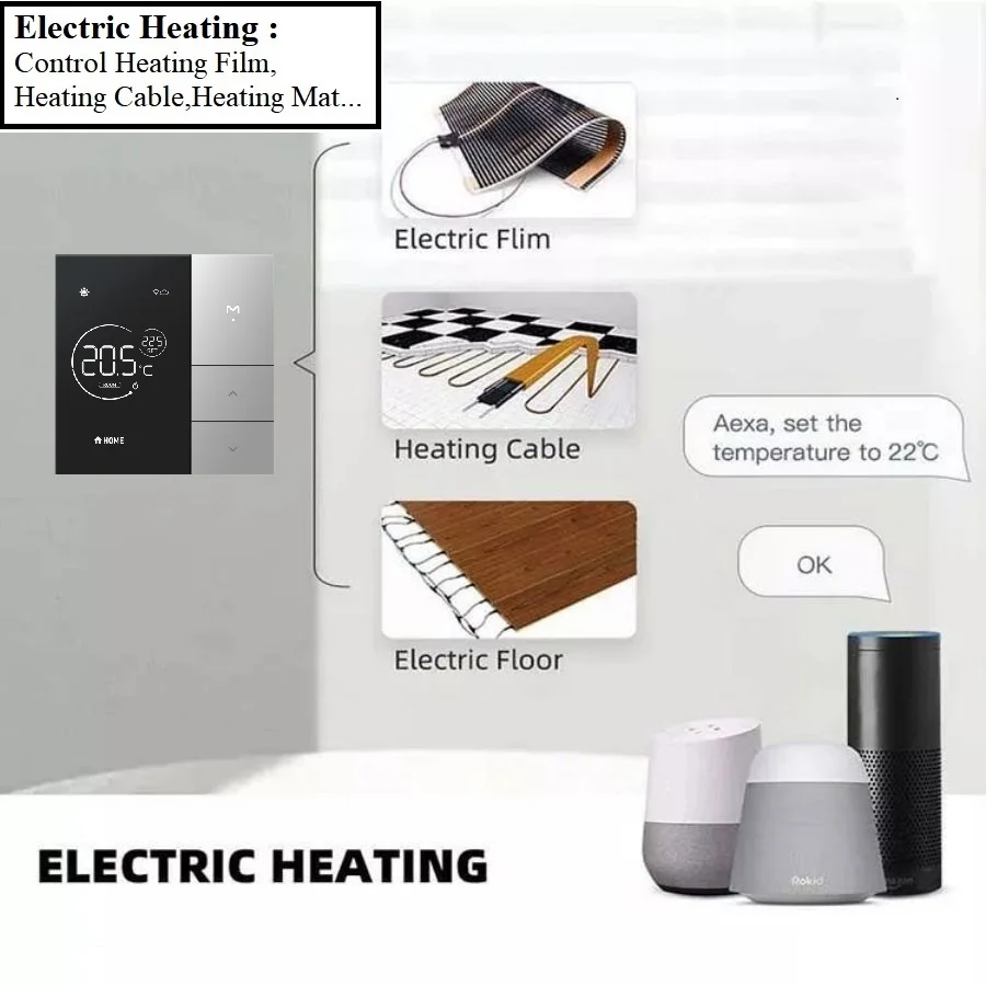 Home Temperature Controller For Gas Boiler Electric Water Floor Heating Work With Alexa Google Home Tuya Smart WiFi Thermostat