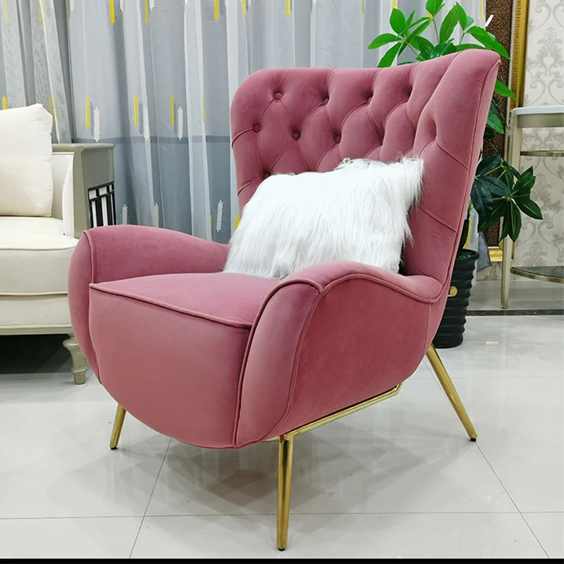 Vanity Barber Sofa Gaming Office Ergonomic Apartment Living Room Mid Century Living Room Chairs Arm Poltrona Pink Furniture