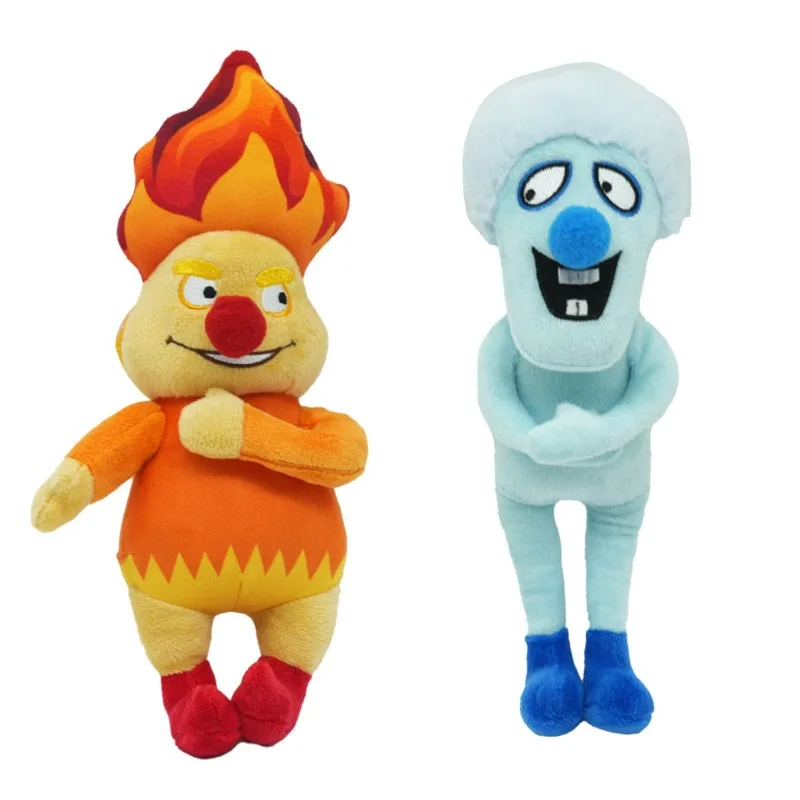 2026 New Ice God and Fire God Plush Toy Cute Fantasy Character Soft Stuffed Doll Plushie Collectible Gift for Kids Fans Room