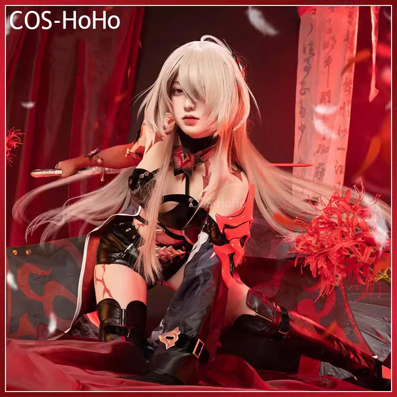 COS-HoHo Honkai: Star Rail Acheron White Hair Game Suit Cool Sexy Uniform Cosplay Costume Halloween Party Role Play Outfit