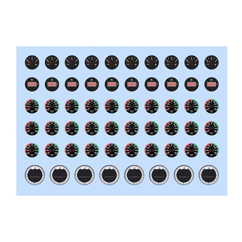 1PCS Simulated Instrument Panel Pattern Water Slide Decal Fuel/Speed Meter Dial Sticker for Scale Model Car Motorcycle Hobby DIY