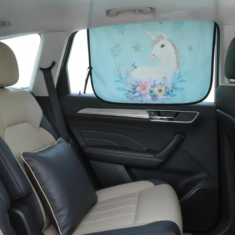 Universal Car Sun Shade Cover UV Protect Curtain Side Window Sunshade Cover For Baby Kids Cute Cartoon Car Accessories Styling