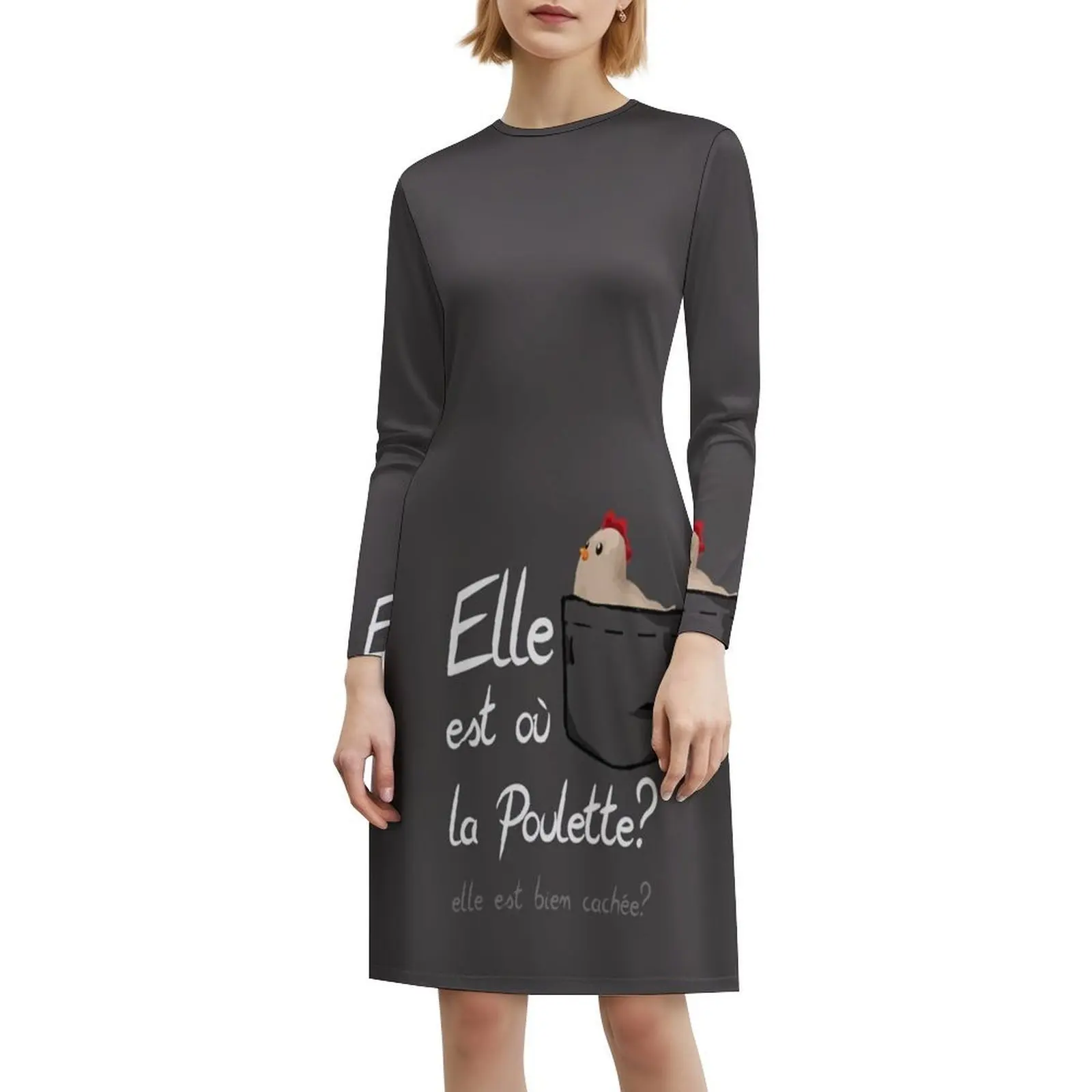 فستان حفلات نسائي مخفي جيدًا ملابس الشارع الشهير ملابس نادي مطبوعة عصرية للسيدات سلسلة Kadoc اقتباس فكاهة عبارة عن أنثى