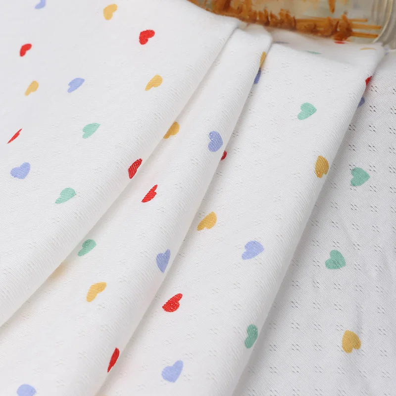 Pure Cotton Fabric 100 Cotton Baby Children's Bottoming Shirt Homewear Children's T-shirt Handmade DIY Fabric