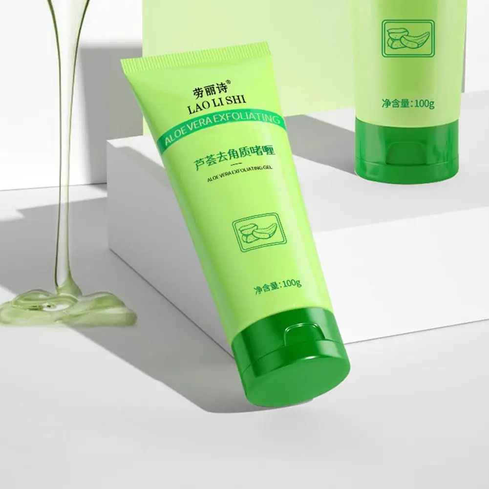 Peeling Aloe Vera Gel Szybko złuszczający peeling do twarzy Dokładne czyszczenie Złuszczanie twarzy dla wszystkich rodzajów skóry Gładkie nawilżanie A1J5