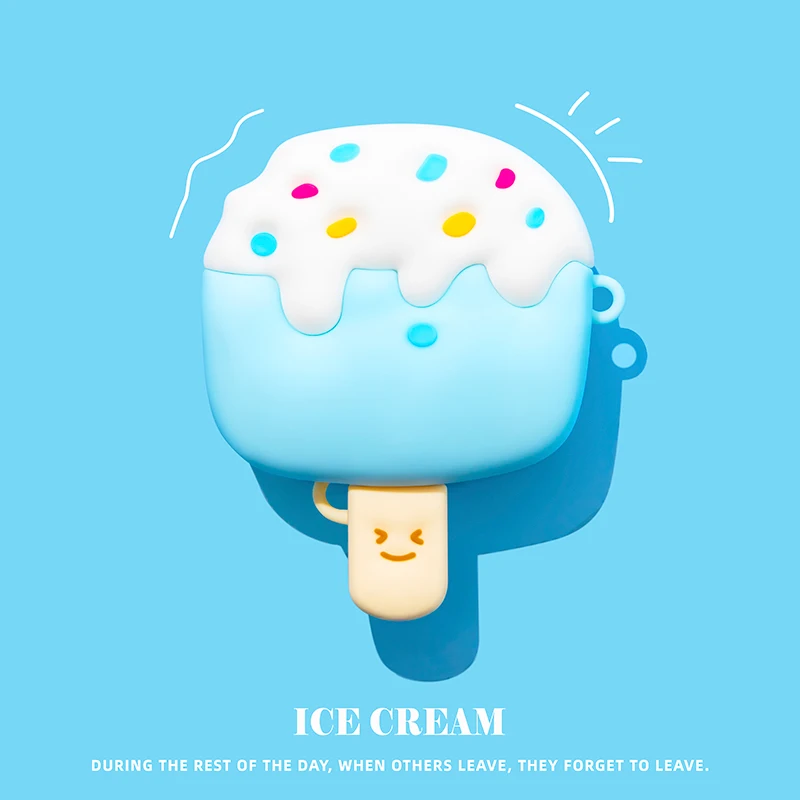 ثلاثية الأبعاد الآيس كريم جرو غطاء الكرتون ل AirPods 4 حافظة لطيف حقيبة سماعة الاذن ل AirPods Pro 2 شحن غطاء ل AirPods 4 3 2 1 #2