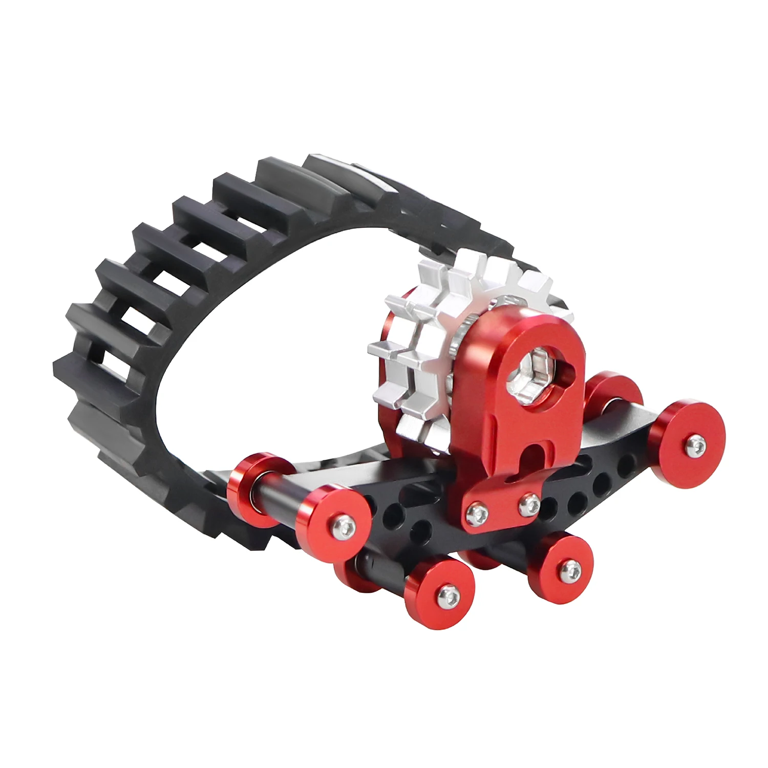 1/24 알루미늄+고무 스노우 트랙 휠 타이어 RC 크롤러 자동차 SCX24 DIY 업그레이드 부품 액세서리