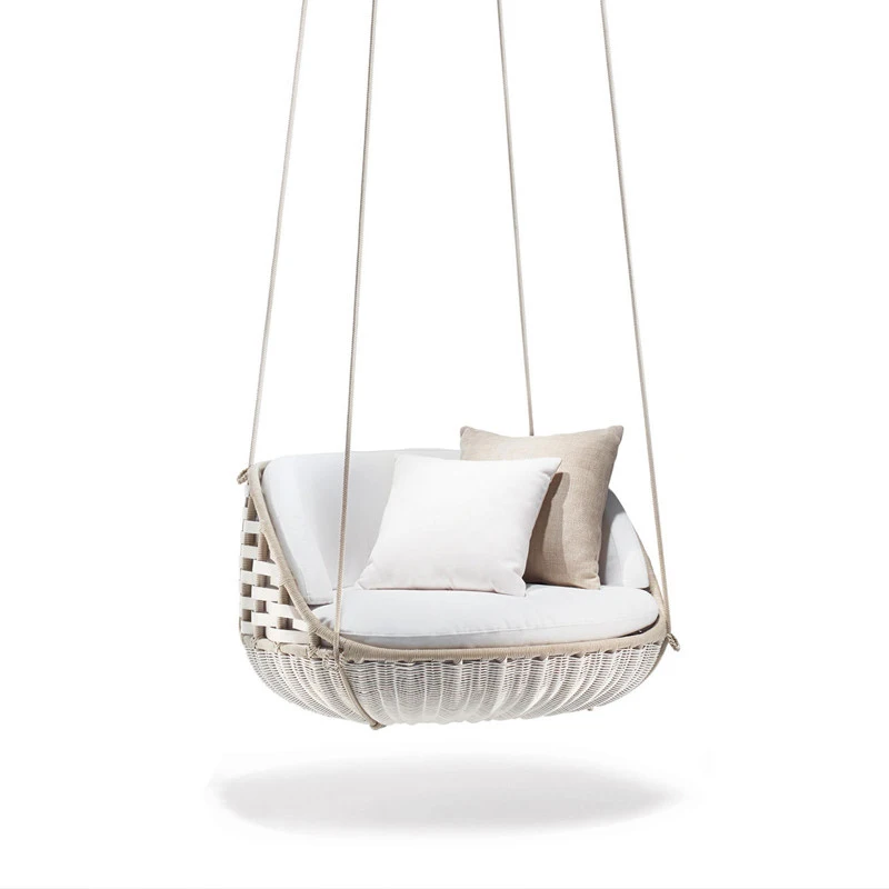 rattan woven double person hanging basket, lying bed, garden, homestay scenic area, rattan woven hanging basket, round bed