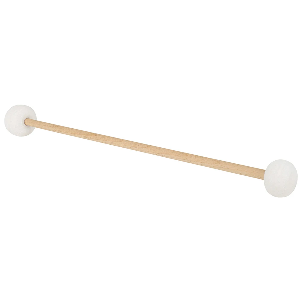 

Double-Ended Bass Drum Mallet Professional Wooden Handle Felt Head Lightweight Percussion Stick Marimba Mallet Drum Accessories