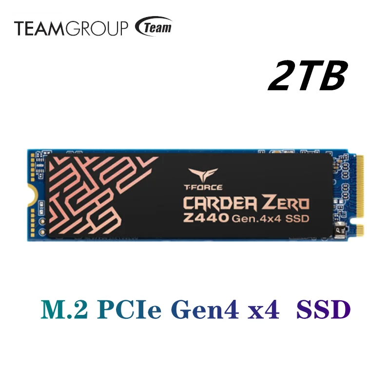 TEAMGROUP Gaming SSD T-Force CARDEA Zero Z440 2TB DRAM SLC Cache, 3D TLC NAND NVMe PCIe Gen4 M.2 2280 for Laptop, Desktop