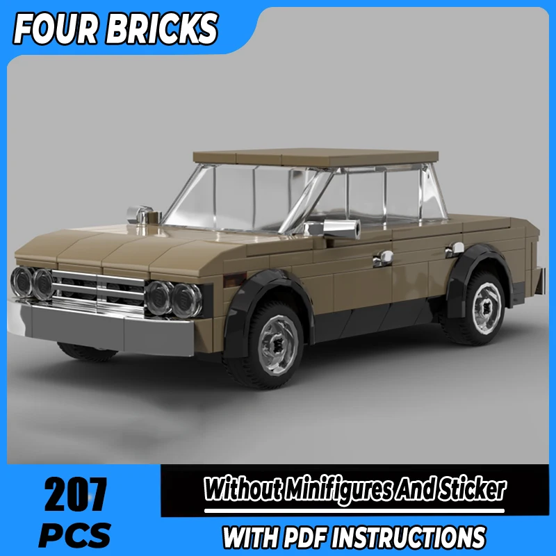 

Строительные блоки Moc, винтажный седан 1600/ ВАЗ-2106, технология, модульные кирпичи, модель подарков, рождественские игрушки, наборы «сделай сам», сборка