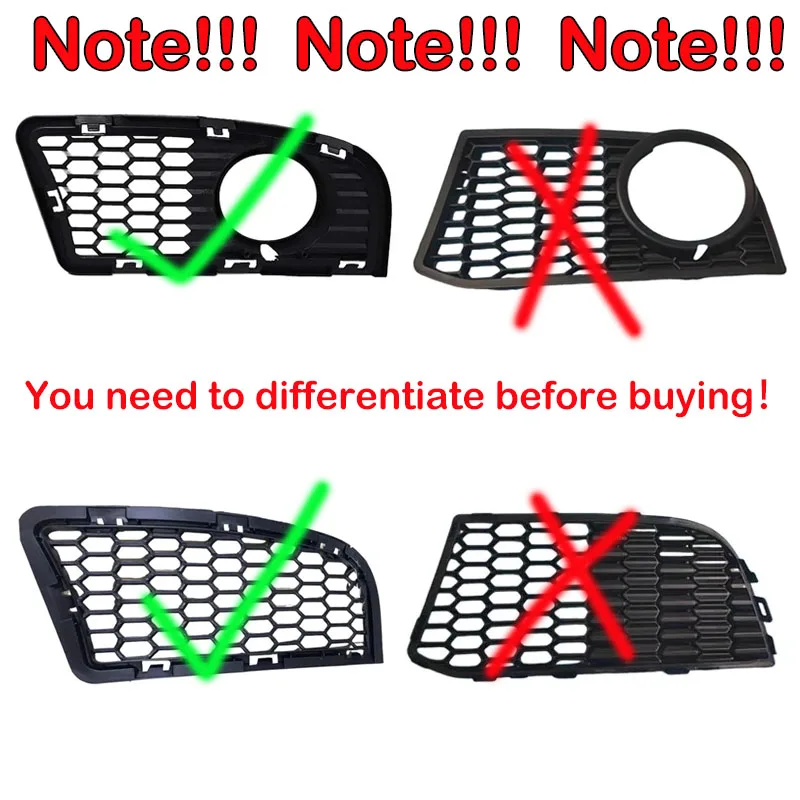 1 Pair Modified M5 Front Bumper Fog Lamp Net Fog Lamp Frame Grille Cover For BMW 5 Series F10 F18 520 523 525