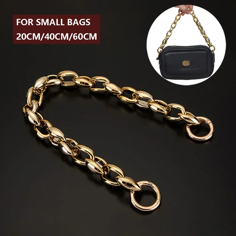 

New 20/40/60CM Plated Acrylic Purse Chain Strap Handbag Handles Diy Purse Replacement Chain For Shoulder Bag Handbags Straps