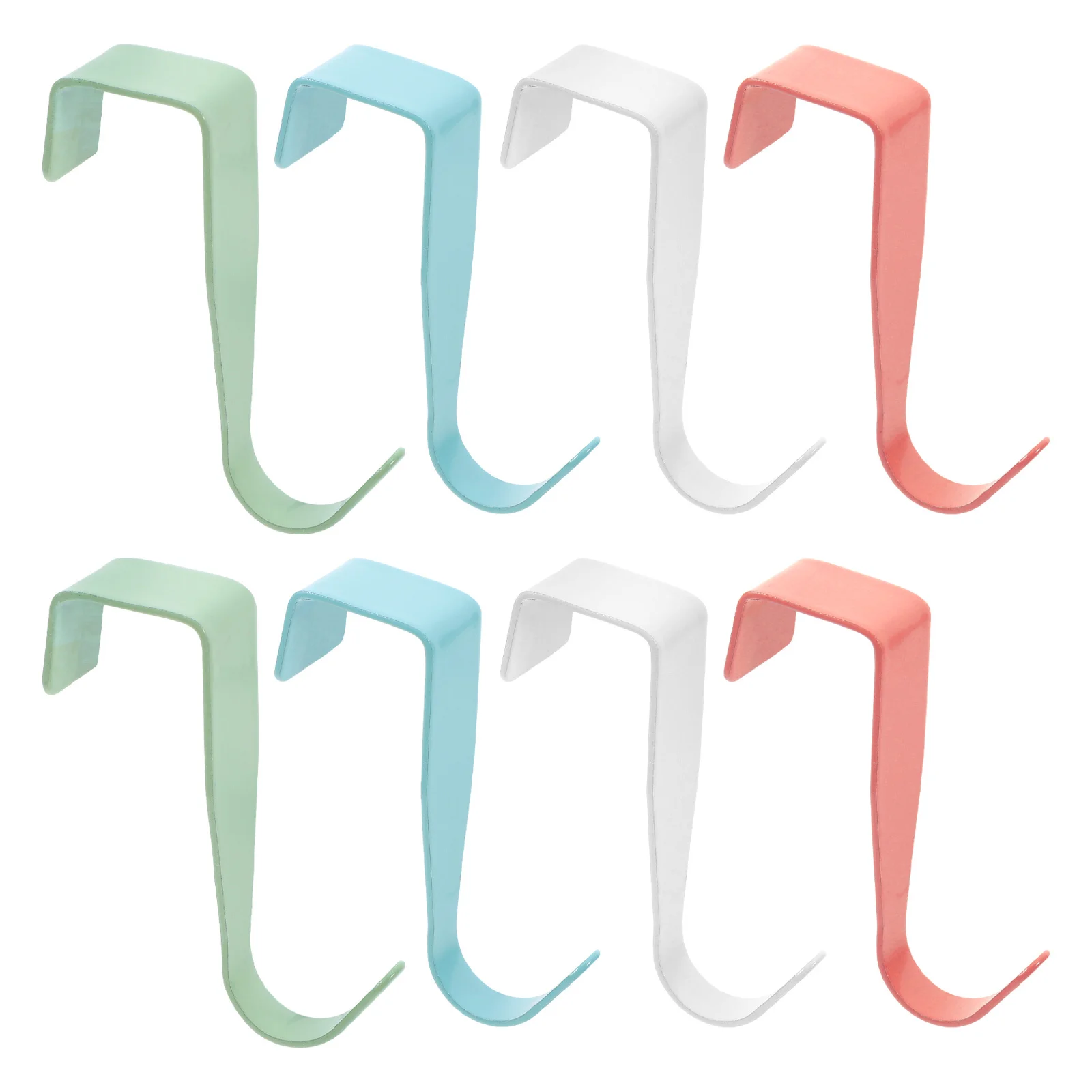 

8pcs Cabinet Hook For Kitchen Closet Over Door Hanger Durable Space Saving Multifunctional Hanging Solution Clothes Towels Coats