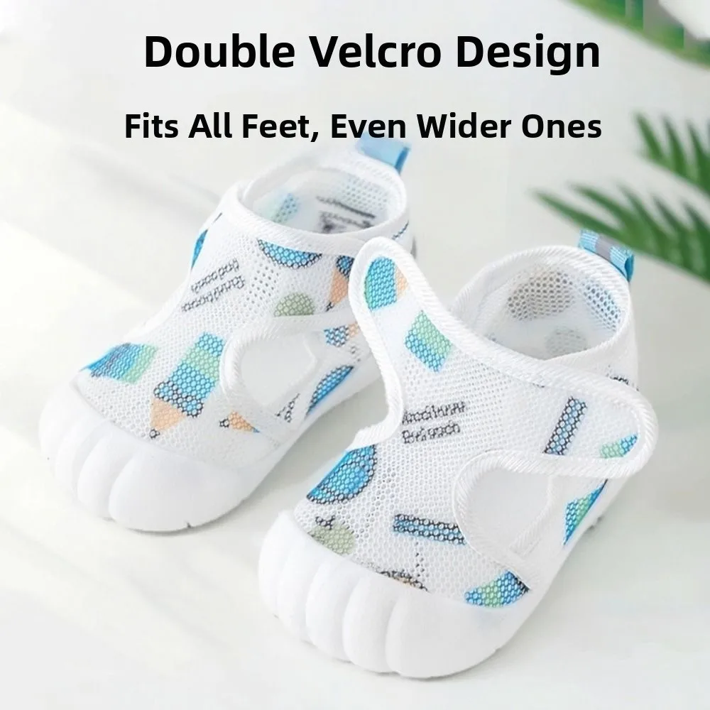 أحذية كاجوال صنادل أطفال قابلة للتنفس نعل ناعم من شبكة هوائية صنادل أطفال مريحة ومرنة أحذية للرضع ملابس غير رسمية