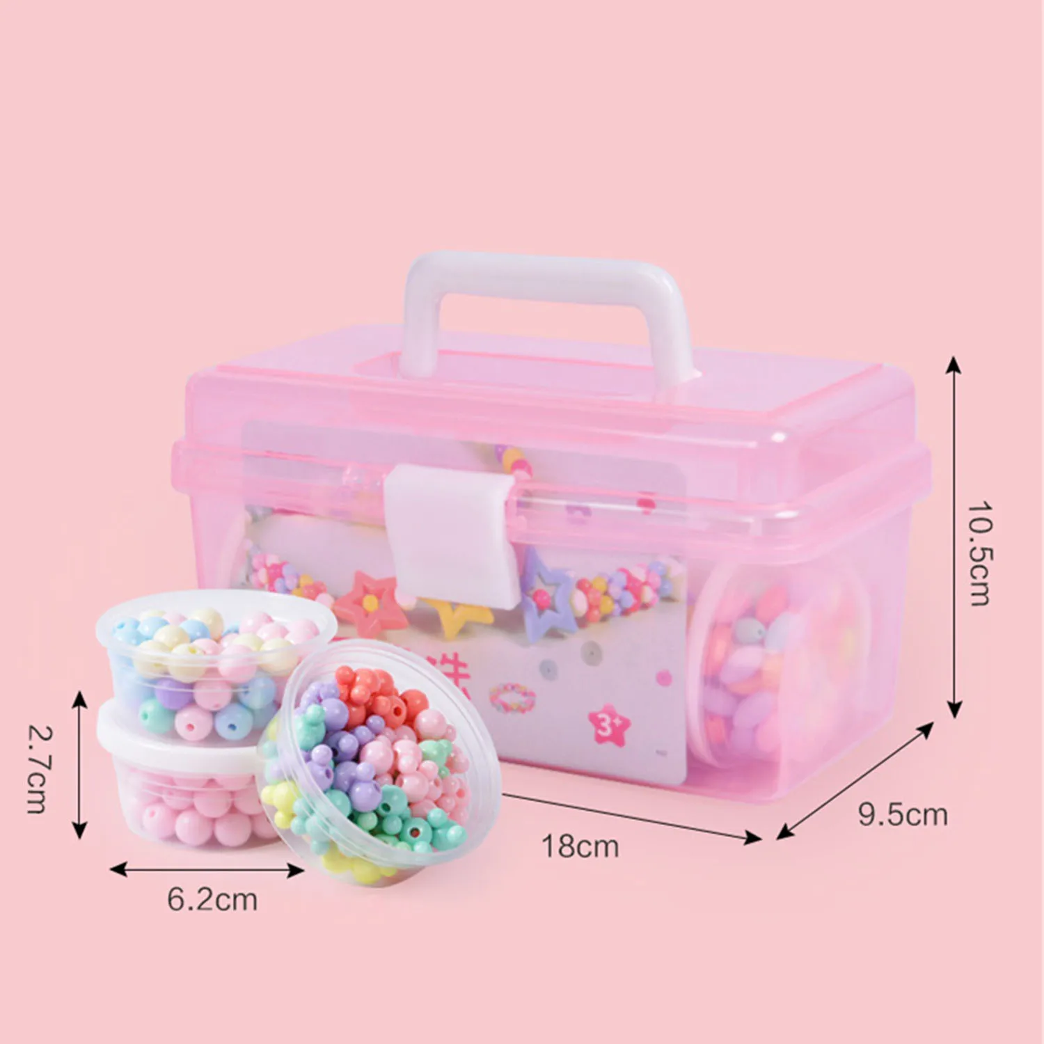 12 Styles DIY Acrylic Beads Kit Jewelry Bracelet Necklace Making Toy Set for Kids Girls Birthday Christmas Party Gift