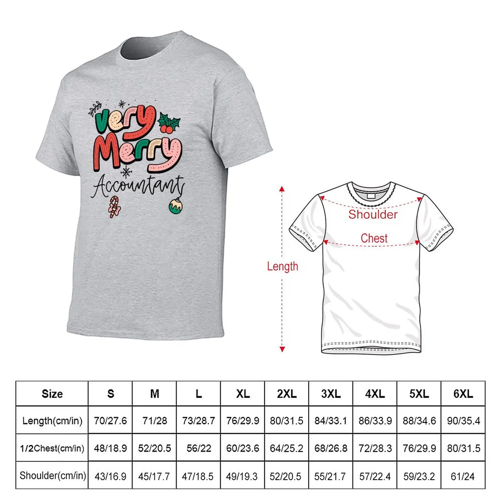 Very Merry Accountant Christmas T-Shirt heavyweight t shirts black t shirt korean fashion plain t-shirt t shirt for men