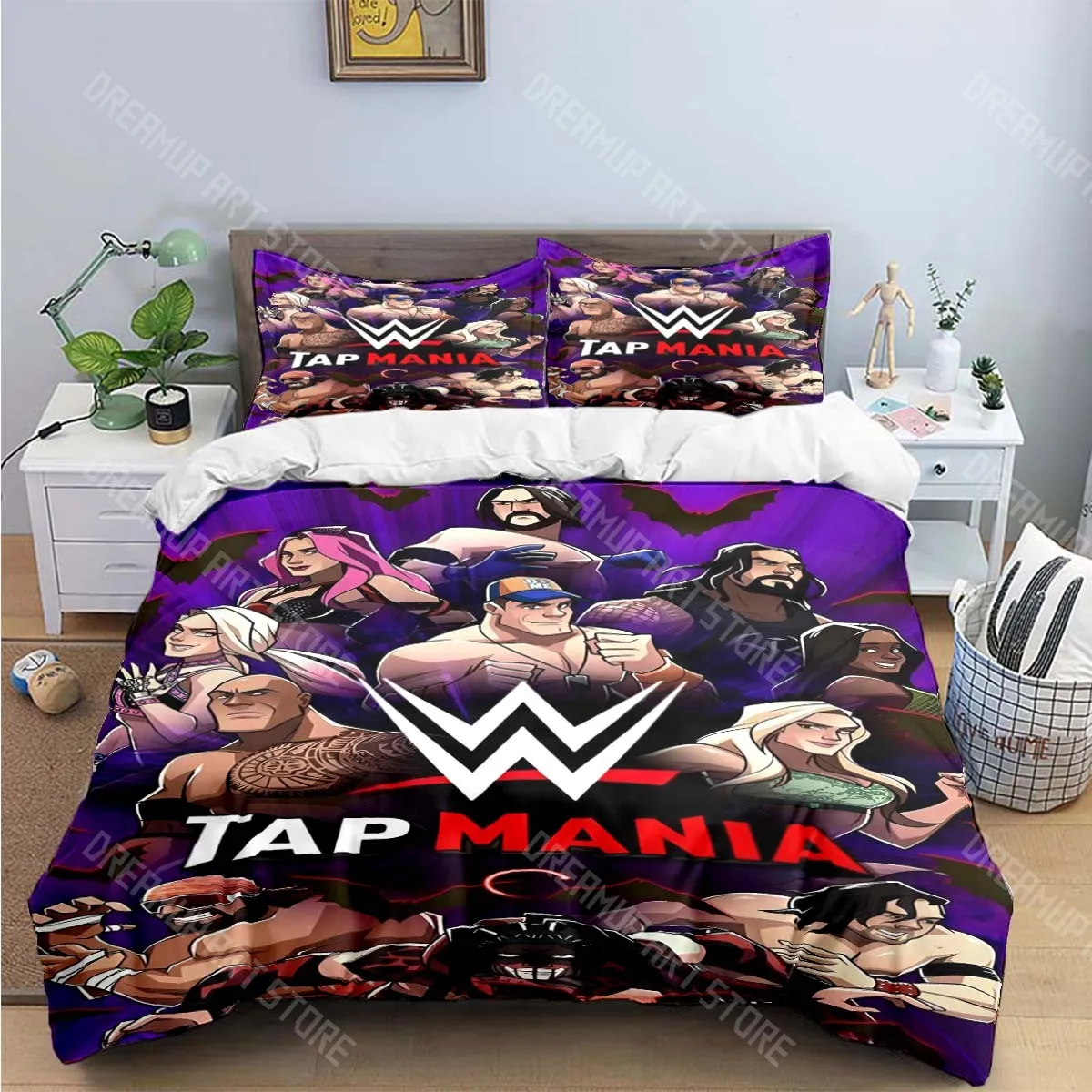 

Fashion 3D Wrestling Sports W-Wwe Print Bedding Sets Bed Supplies Set Duvet Cover Bed Comforter Set Bedding Set Luxury Gift