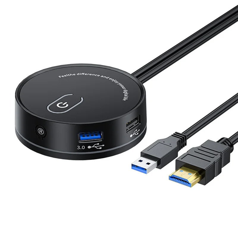 

Компьютерный настольный переключатель Интернет-кафе Универсальный USB3.0 Аудио Домашний настольный компьютер Внешняя кнопка расширения питания-AU47