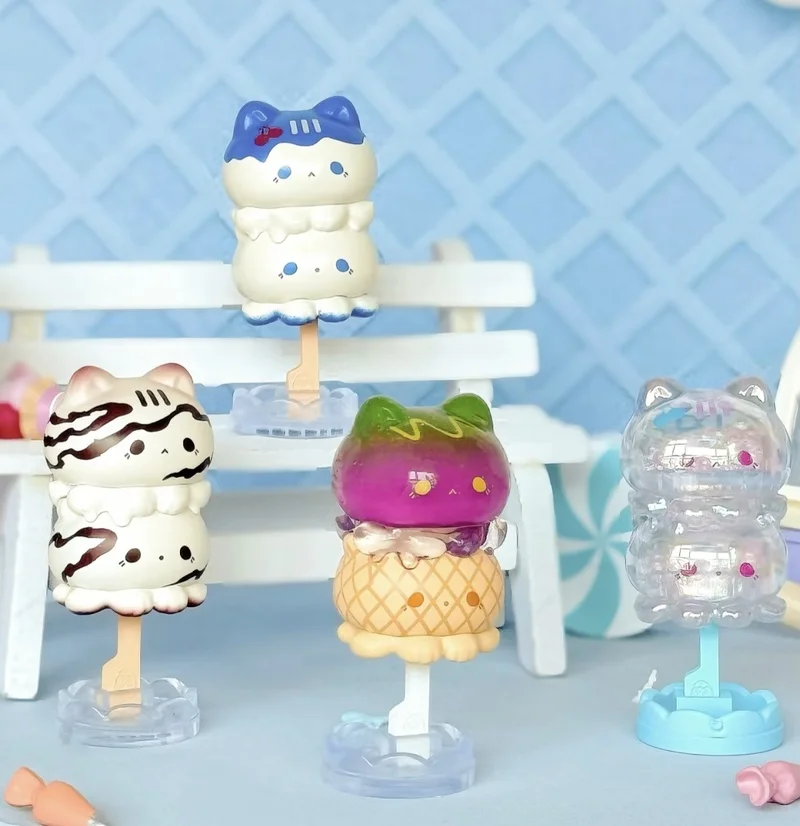Neue Erdbeer Mousse Octopus Meow Meow Popsicle Serie Blind Box Spielzeug Niedliche Figuren Trendy Bohnen Sammeln Spielzeug Für Kinder