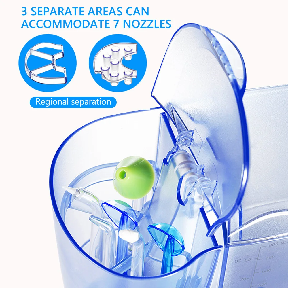 Oral Irrigator 800ml Water Flosser Home Use Dental Water Flosser for Teeth Cleaning With 12 Multifunctional Tips Oral Care Tool