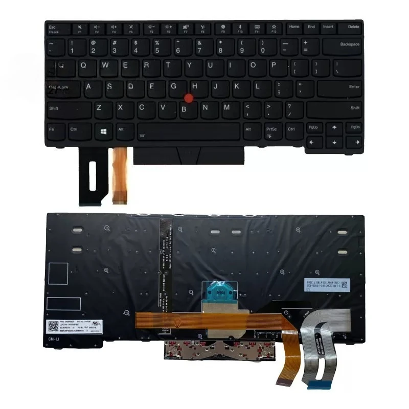 B=For  01YP280 01YP360 01YP440 01YP520  Thinkpad E480 T480S L380 L480 T490 T495 E490 E495 L390 US Keyboard Backlit