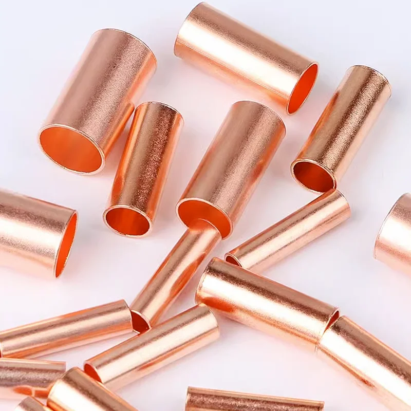 Copper Tube Crimping Terminal+2:1 Heat Shrink Tube, Red Copper Material, Wire Docking, Electrical Equipment Connector