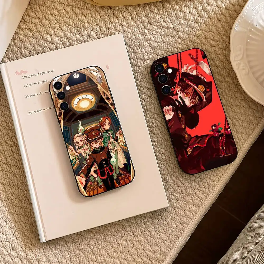 Funda de silicona suave negra con diseño de anime Fantasy T-Toilet-Bound Hanako-kun para Samsung A73 20,21,22,31,32,52,53,72
