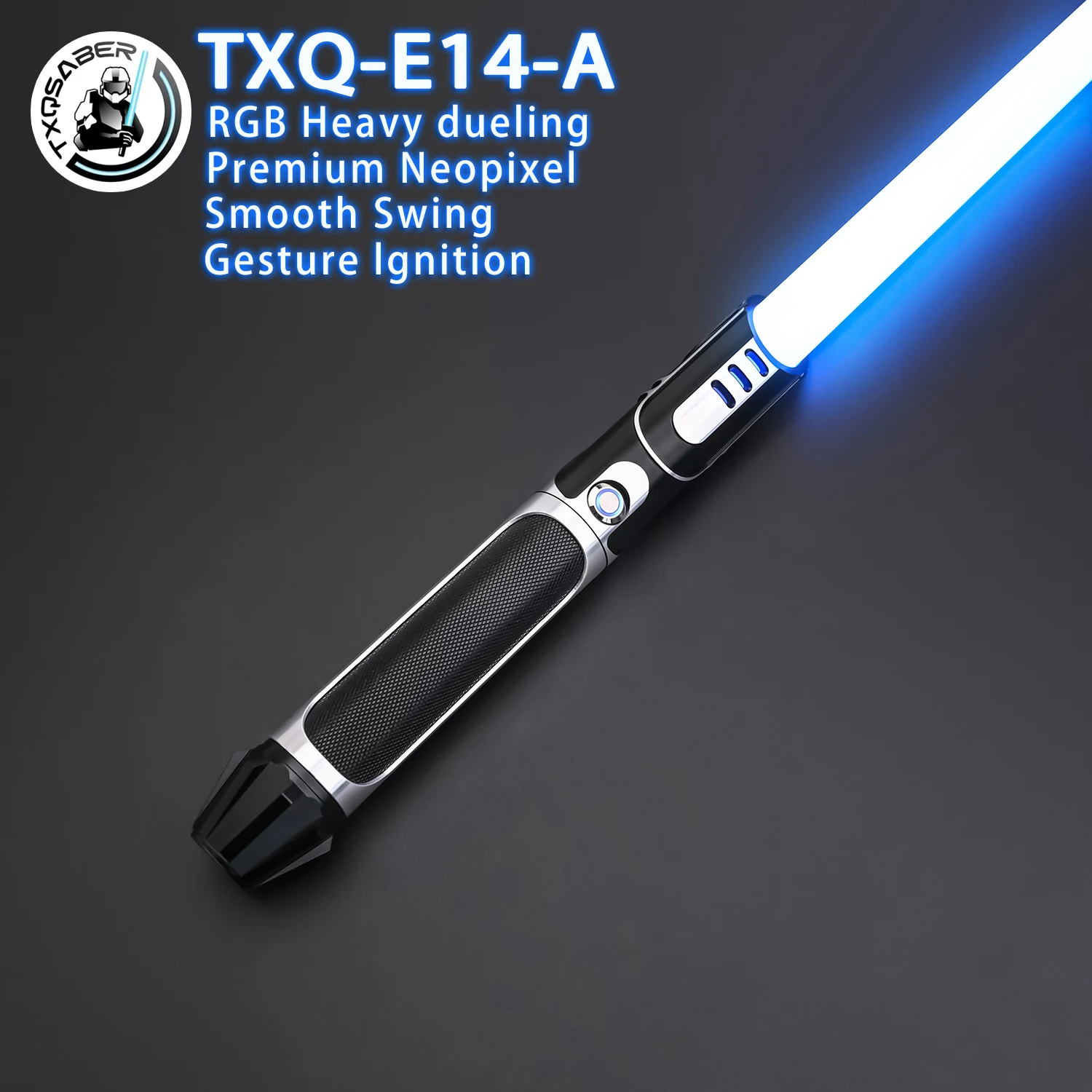 TXQSABER E14-A RGB Heavy Dueling Neo Pixel Proffie Lightsaber Force Light Sabre Smooth Swing Blaster Laser Zwaard Cosplay
