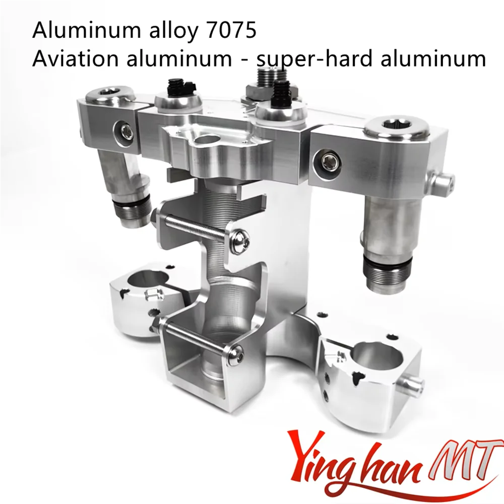 26' Inch Wheel Bolt On Rake Neck Triple Tree Kit Refit Bagger For Harley Touring Street Glide Road Glide Road King 2009-2013
