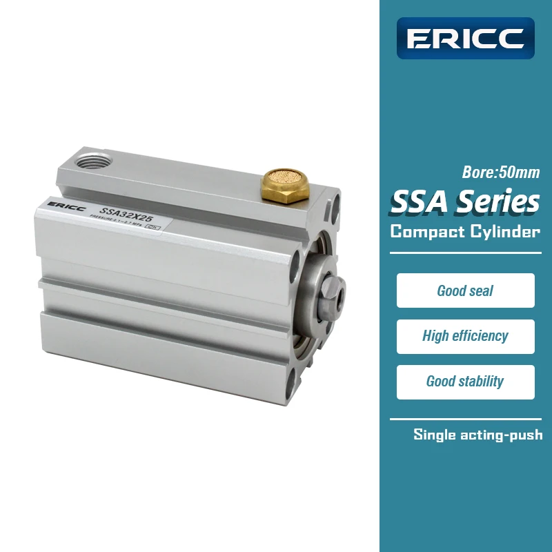 

SSA50 Series single acting-push type Compact cylinder bore 50 stroke 5~50mm SSA50X5 SSA50X25-B SSA50X30-S-B