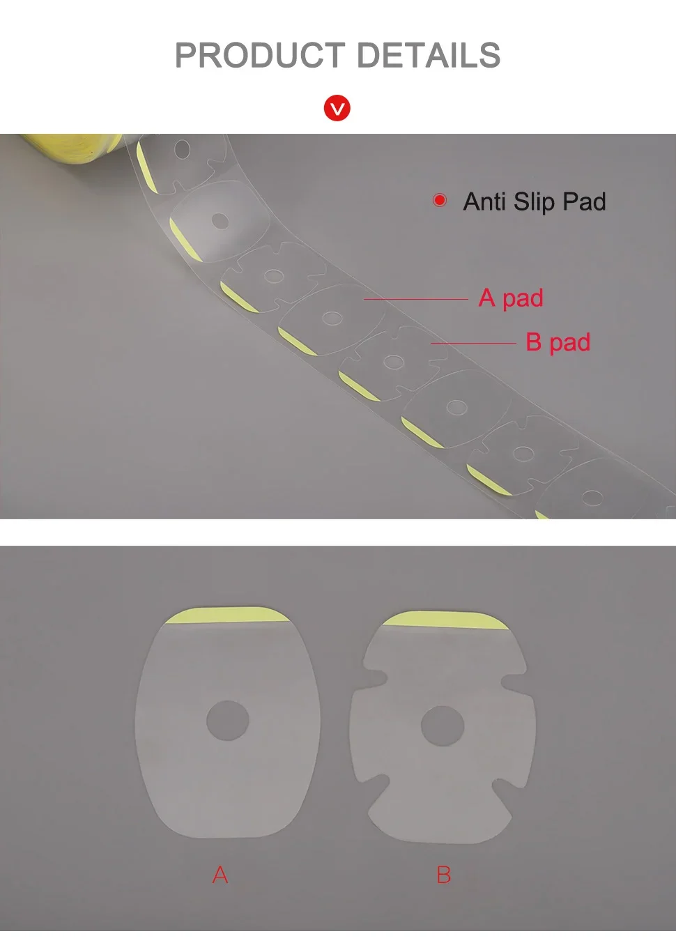 1000 Stück optische transparente AB doppelseitiger Linsenschutz Anti-Rutsch-Pad konvexer konkaver Aufkleber Edger Blocking Pad – Detail 4