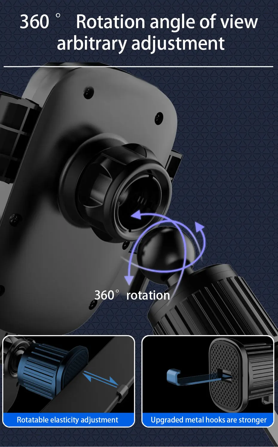 SEAMETAL Car Phone Holder Bracket Accessories Interior Auto Air Outlet Cellphone Support Parts Phone Stand Base Fixing - detail 4