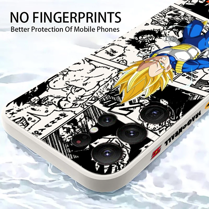 Cartoon Luxury D-D-Dragon Ball Liquid Left Rope For Samsung Galaxy S24 S23 S22 S21 S20 FE S10 Ultra Plus Lite 5G TPU Phone Case image 5