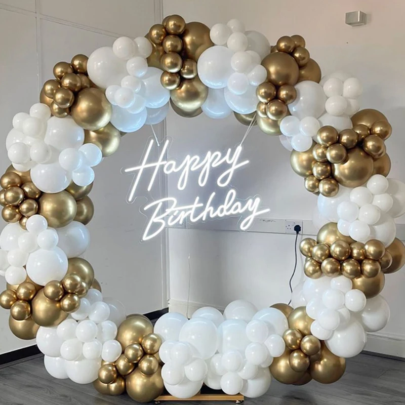 Champage Gold White Balloon Arch Garland Birthday Party Wedding Decoration Pink Baby Shower Bride to be Ballons