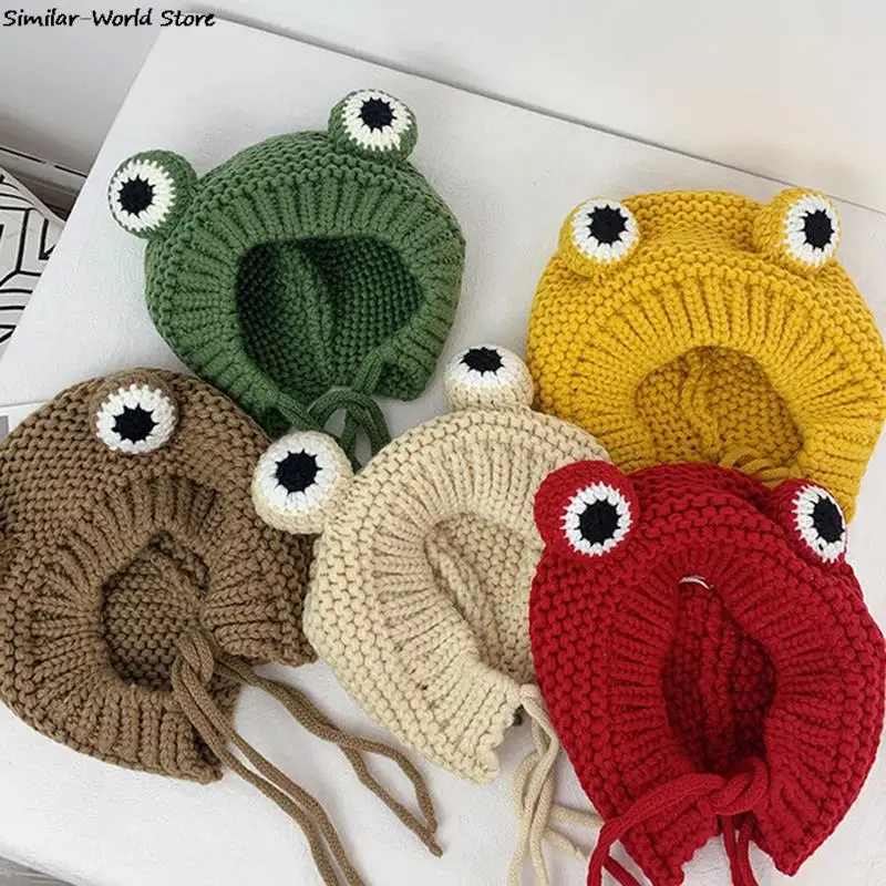 Winter Cute Children Frog Hat Crochet Knitted Hat Costume  Cap Baby Kids Gift Hip-hop Cap Party Photography Prop Fashionable