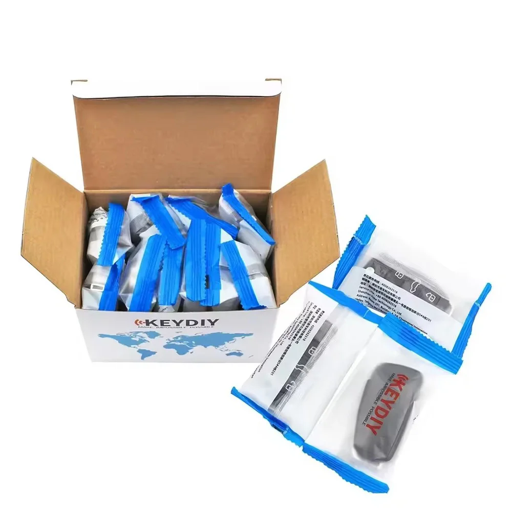 5 Buah KEYDIY KD B02-Kunci Mobil Pintar Logam 3 Tombol Seri B untuk Remote Control Gaya Audi A6L untuk KD900 KD900 + URG200 KD-X2 Mini KD