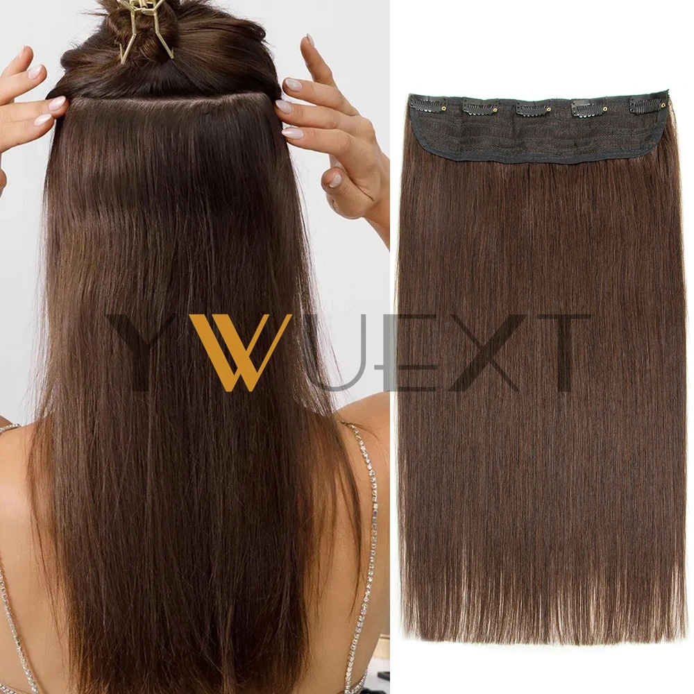 

YWUEXT Зажим для наращивания натуральных волос 40-60 г Бразильские заколки для волос 5 зажимов на уток Натуральный цвет Кружевные заколки 12-22 дюйма