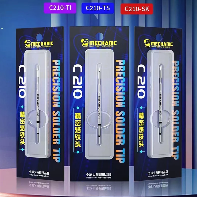 MECHANIC C210 Lead-Free Soldering Tip For JBC C210 T210 T26 T26D S21 Tips Fast Heating C210 I IS K Head Welding Soldering Tools