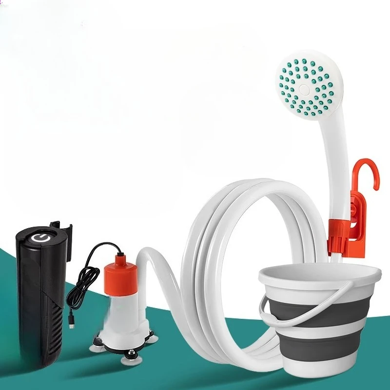 

Outdoor Portable Bath Artifact RV Electric Shower Diving Mobile Rechargeable Shower Kit