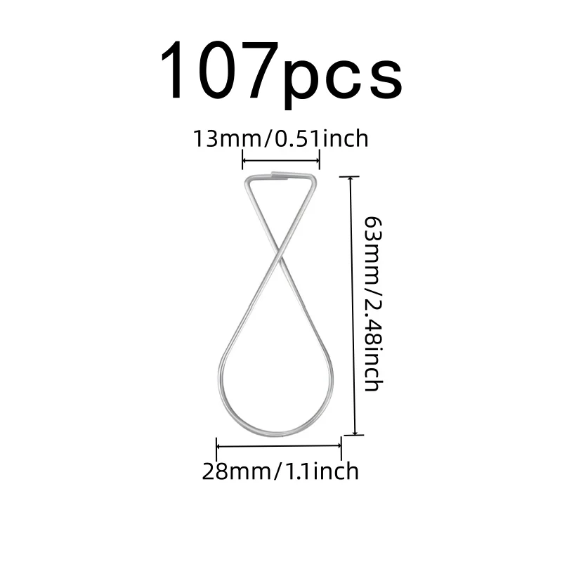 107 pcs Ceiling Grid Hangers, Easy Install No Tools, suitable for Home Decoration, Metal T-Shape Design
