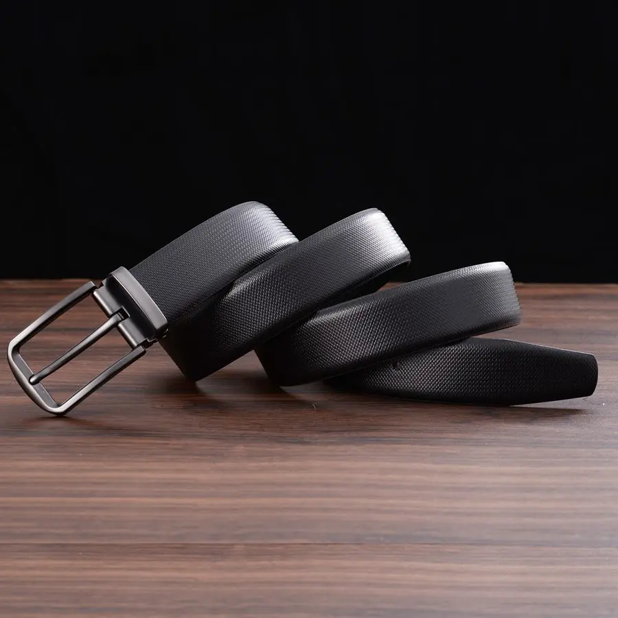 Men\'s Leather Dress Belt NEW  Belts for Men Fashion Male Waistband Width:3.5cm Leather:105-125cm