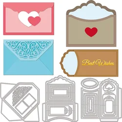 2024 New Arrival Valentine's Day Heart Envelope Metal Cutting Dies for DIY Scrapbook Knife Mould Blade Punch Stencil Card Making