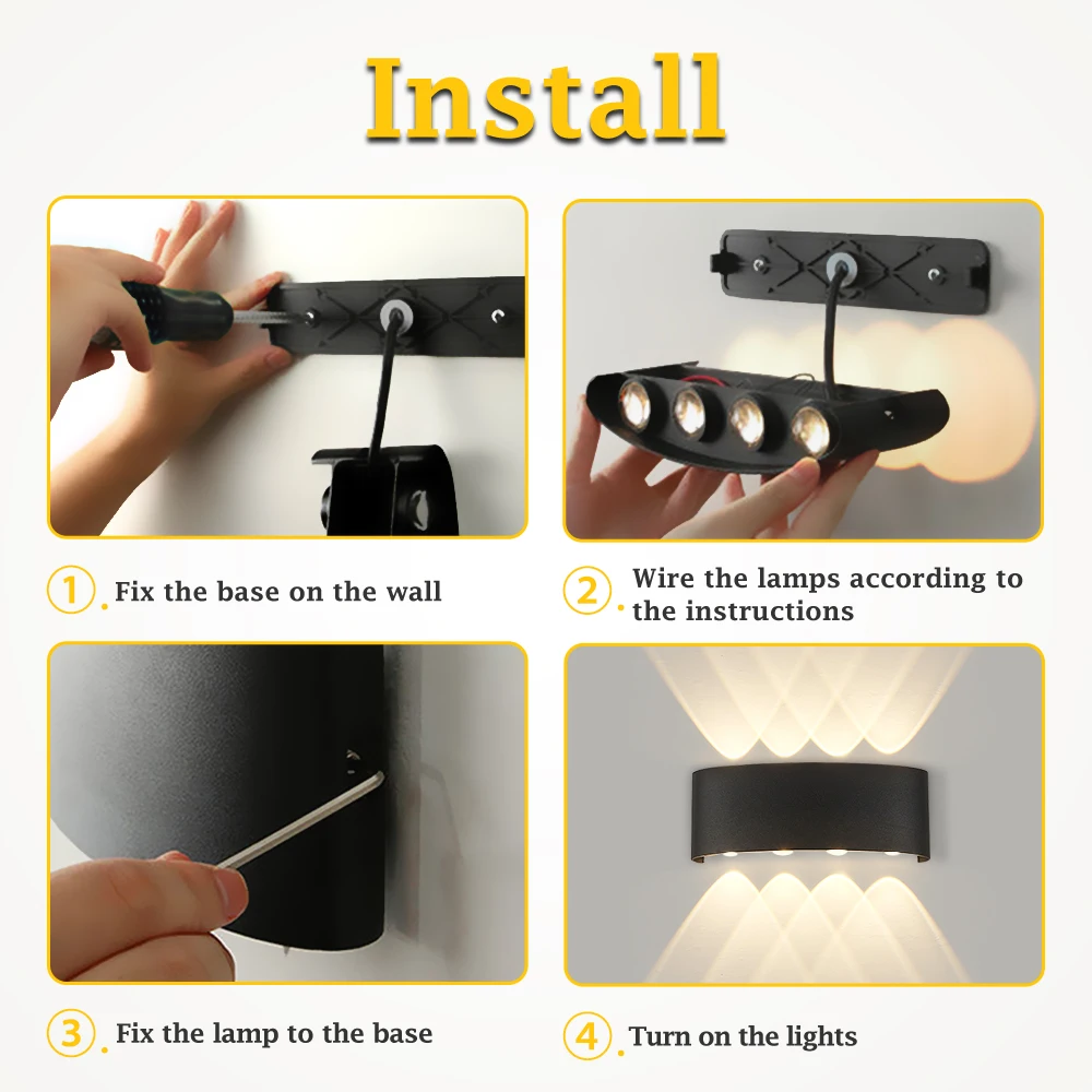 LED Wall Light Interior 6W Modern Decoration Lamp 85-265V Indoor Lighting For Home Stairs Bedside Living Room Wall Sconce Lamp image 6