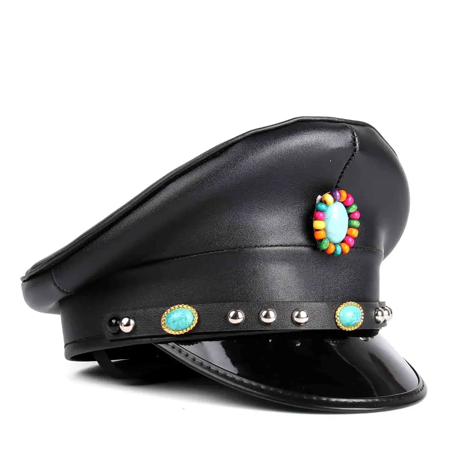 men-women-punk-military-hat-black-army-hat-cortical-sergeant-police-cap-rave-festival-cosplay-hat