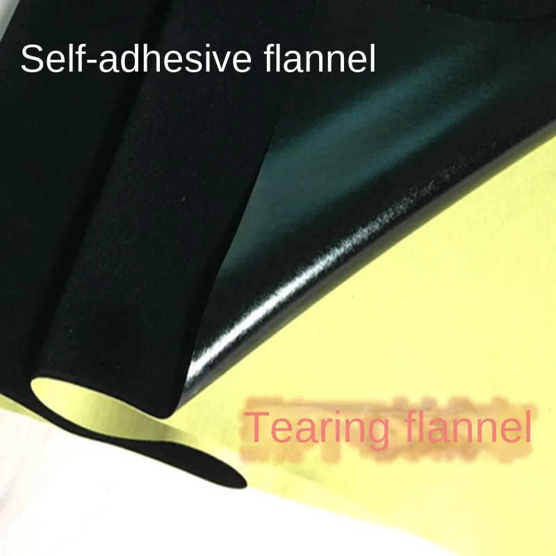 0.4mm Self-adhesive Velvet Fabric Counter Shelves Anti-collision Friction Jewelry Boxes Furniture Color Boards Diy Sewing