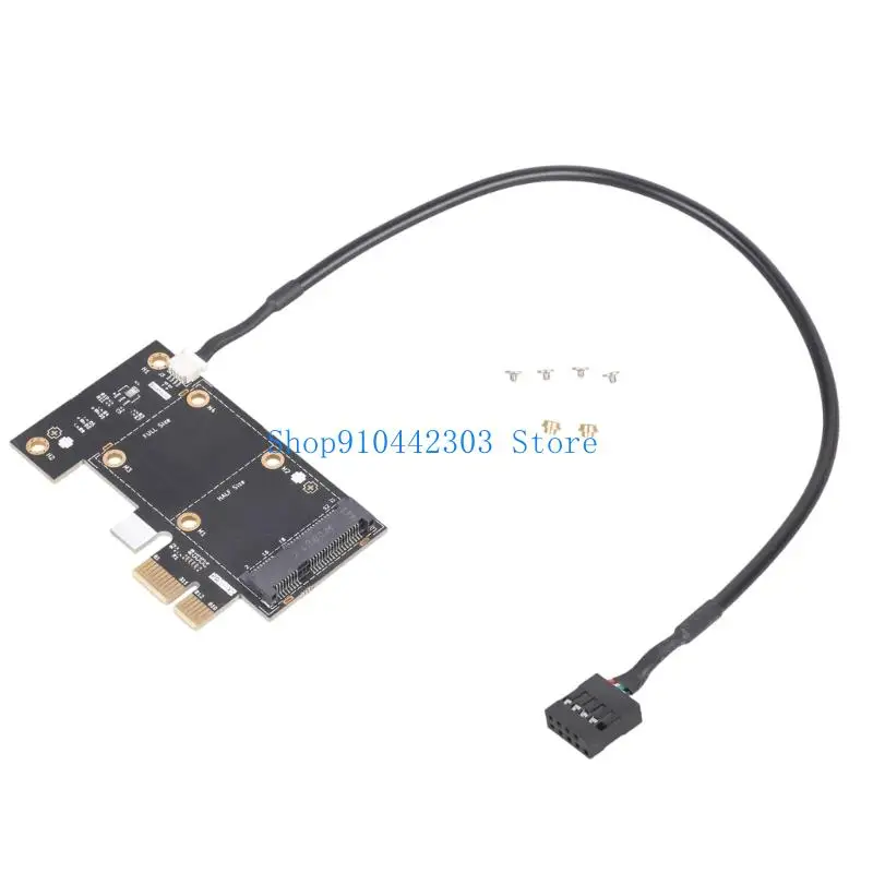 652F PCIe Expansion Adapter Single Board Tool Less Installation Universal Compatibility