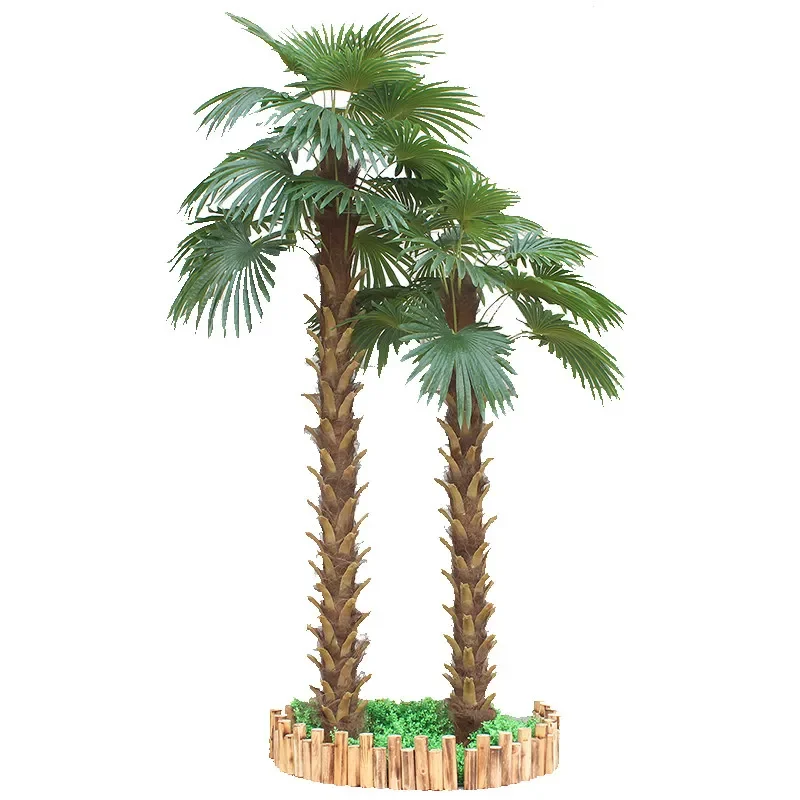 L1H large artificial palm tree indoor plant decoration shopping mall display floor fake tree potted plants