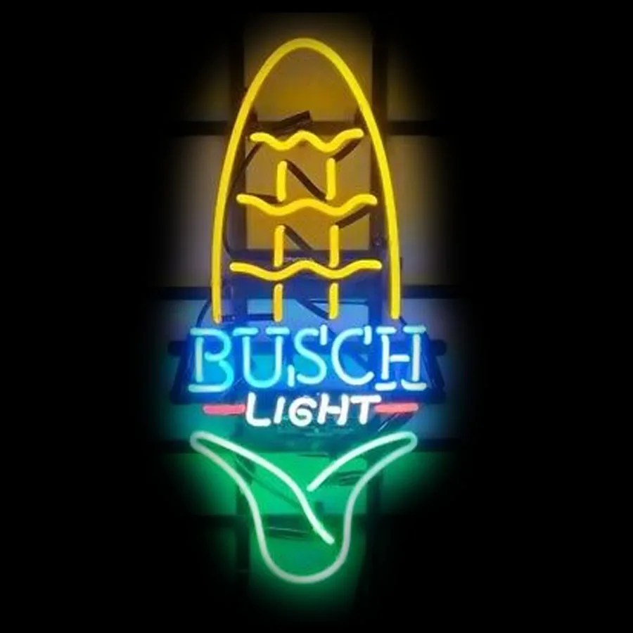 New Busc Light Ears Of Corn Glass Neon Sign Bar handcrafted Beer Bar Hotel Decor Lamp neon light sign Real  Glass Room Decor